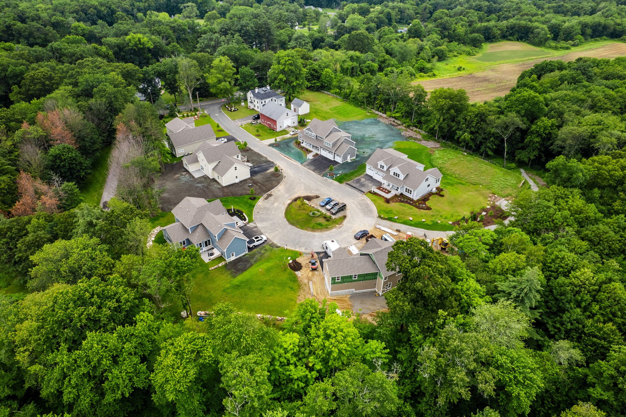 Overhead aerial of Fieldstone Village