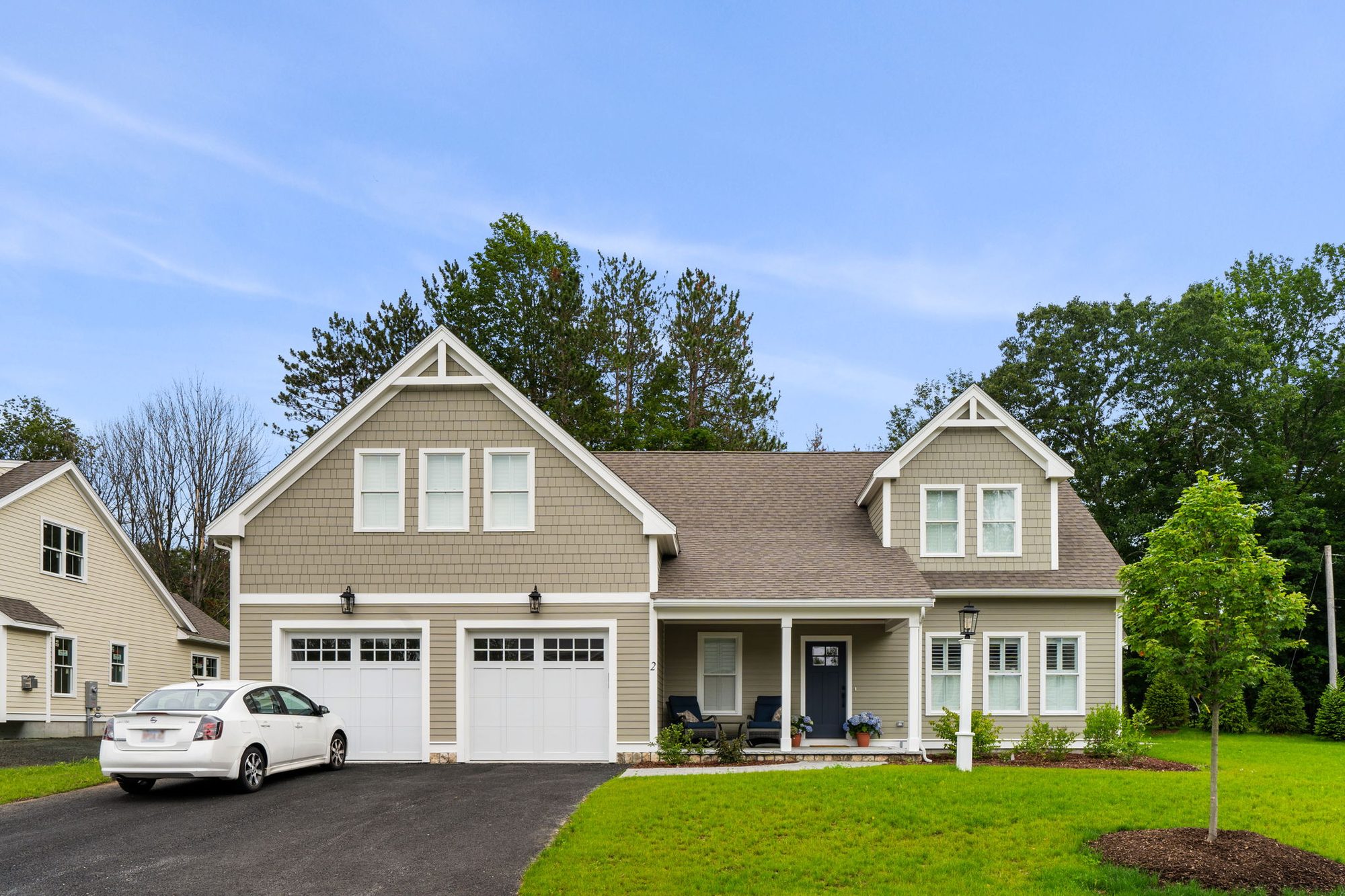 A Fieldstone Village home with warm tan exterior